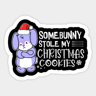 Somebunny Stole My Christmas Cookies Sticker